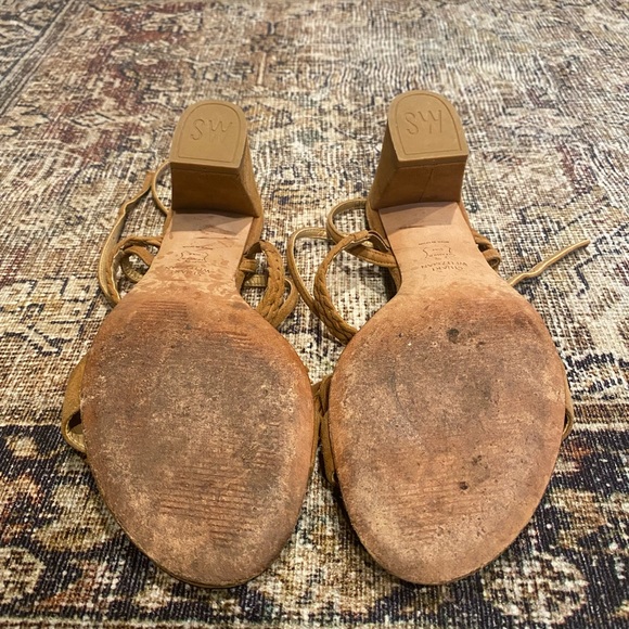 Stuart Weizmann Tasselmania suede City Sandals size 7.5 - Picture 5 of 6